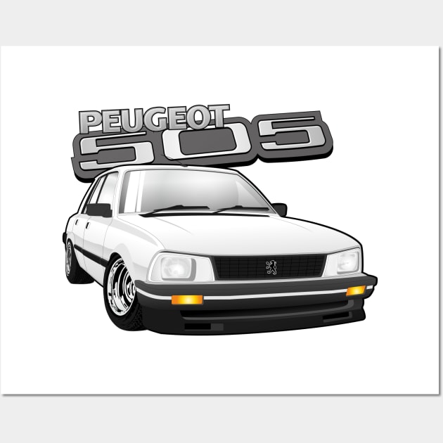 peugeot 505 Wall Art by small alley co